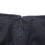 40s Vintage US Navy Naval Clothing Factory Wool Sailor Pants Lace Back Anchor Button A Zip Dark Navy