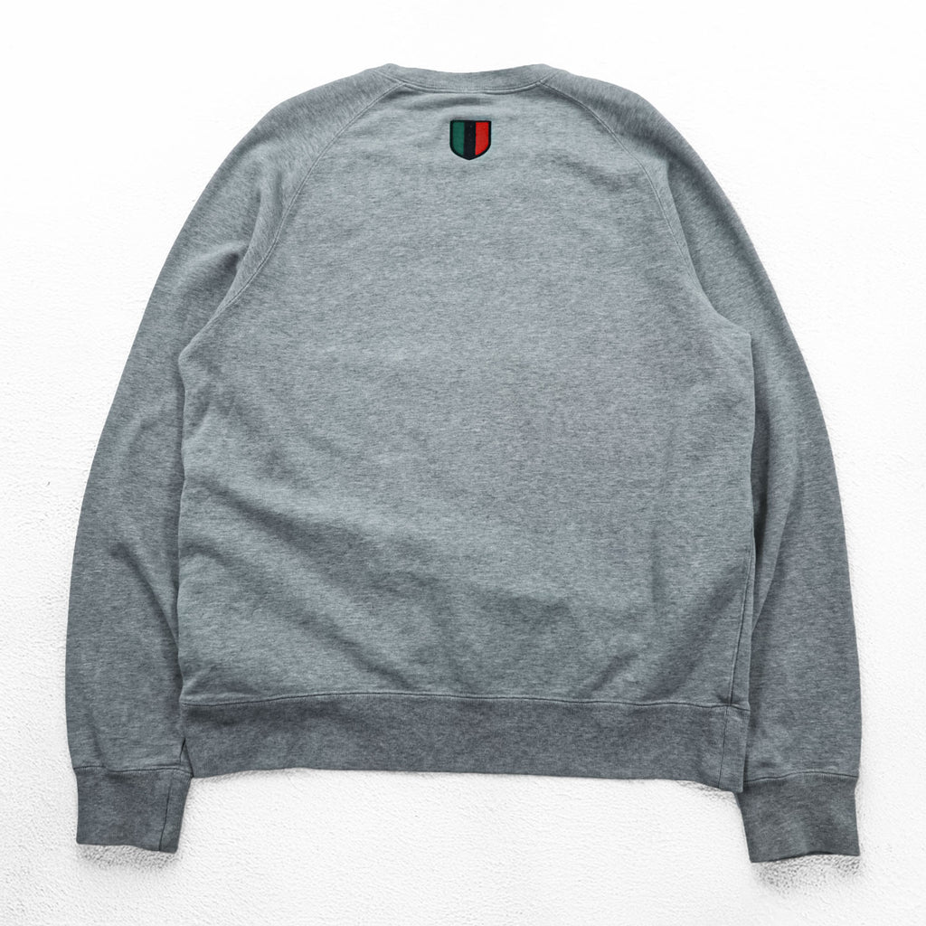 NIKE French Crew Sweatshirt, Size L, Gray, XXIV BATTLE KOBE BRYANT, 452335-063