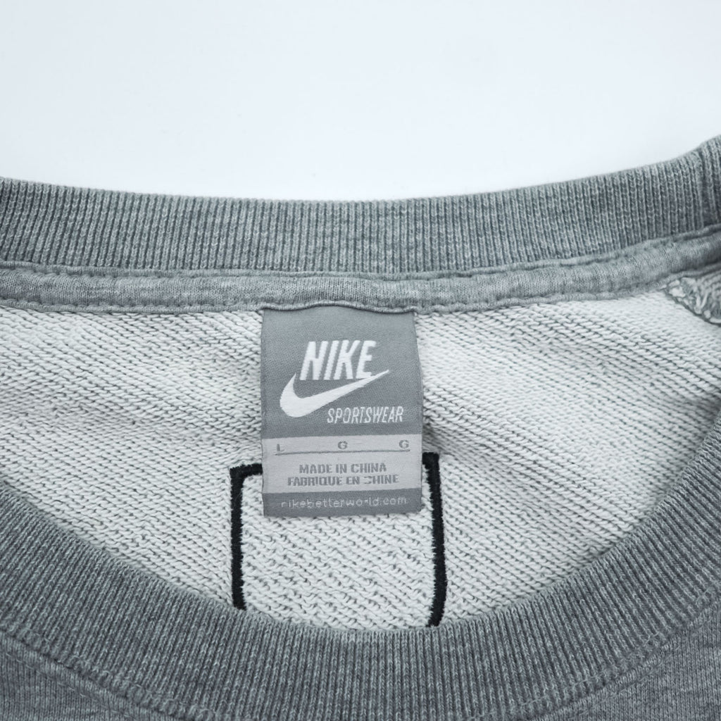NIKE French Crew Sweatshirt, Size L, Gray, XXIV BATTLE KOBE BRYANT, 452335-063