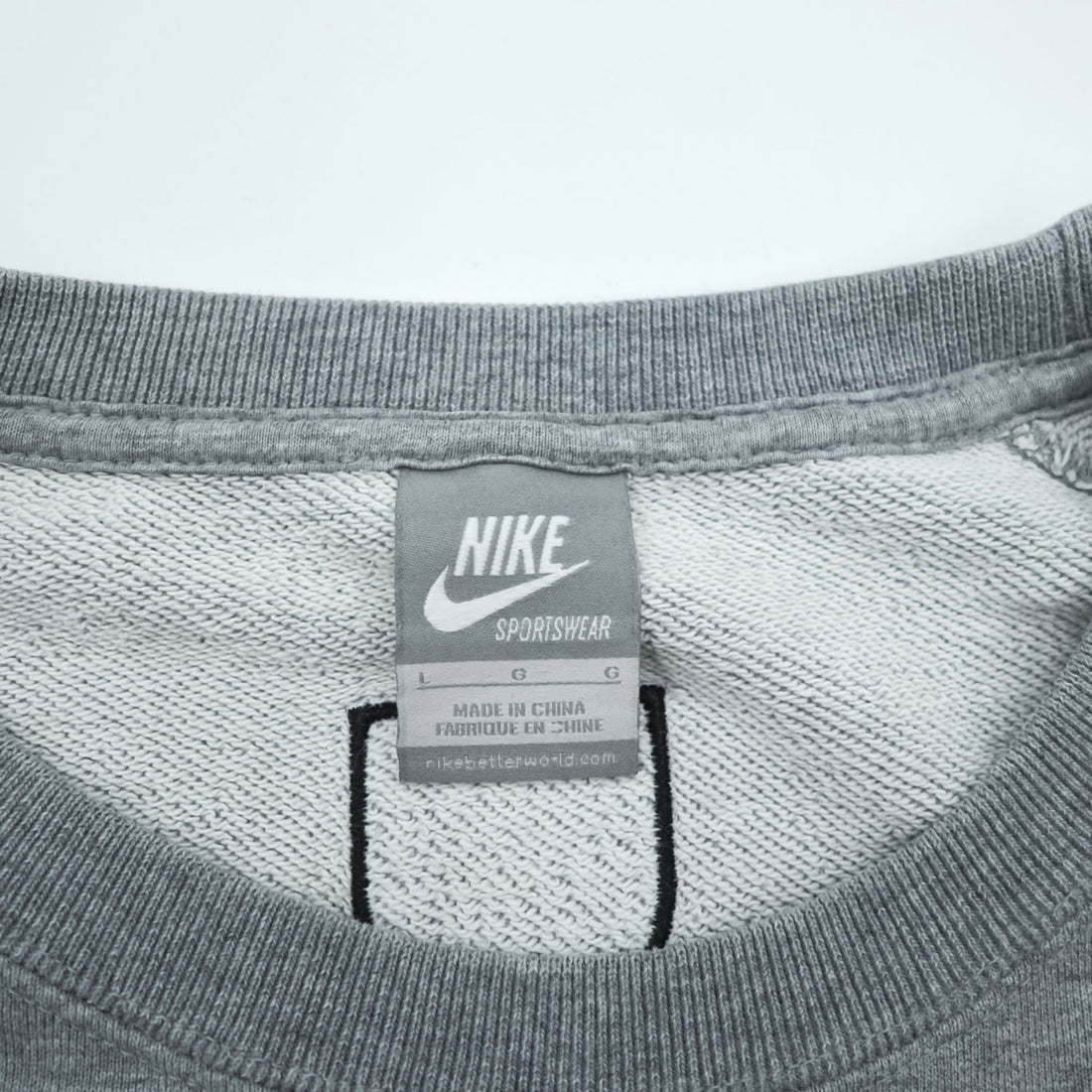 NIKE French Crew Sweatshirt, Size L, Gray, XXIV BATTLE KOBE BRYANT, 452335-063