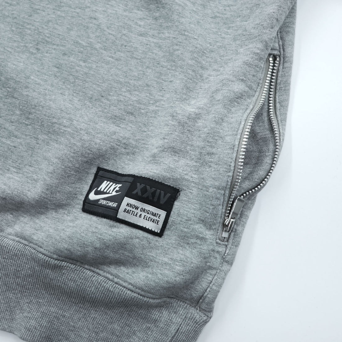 NIKE French Crew Sweatshirt, Size L, Gray, XXIV BATTLE KOBE BRYANT, 452335-063