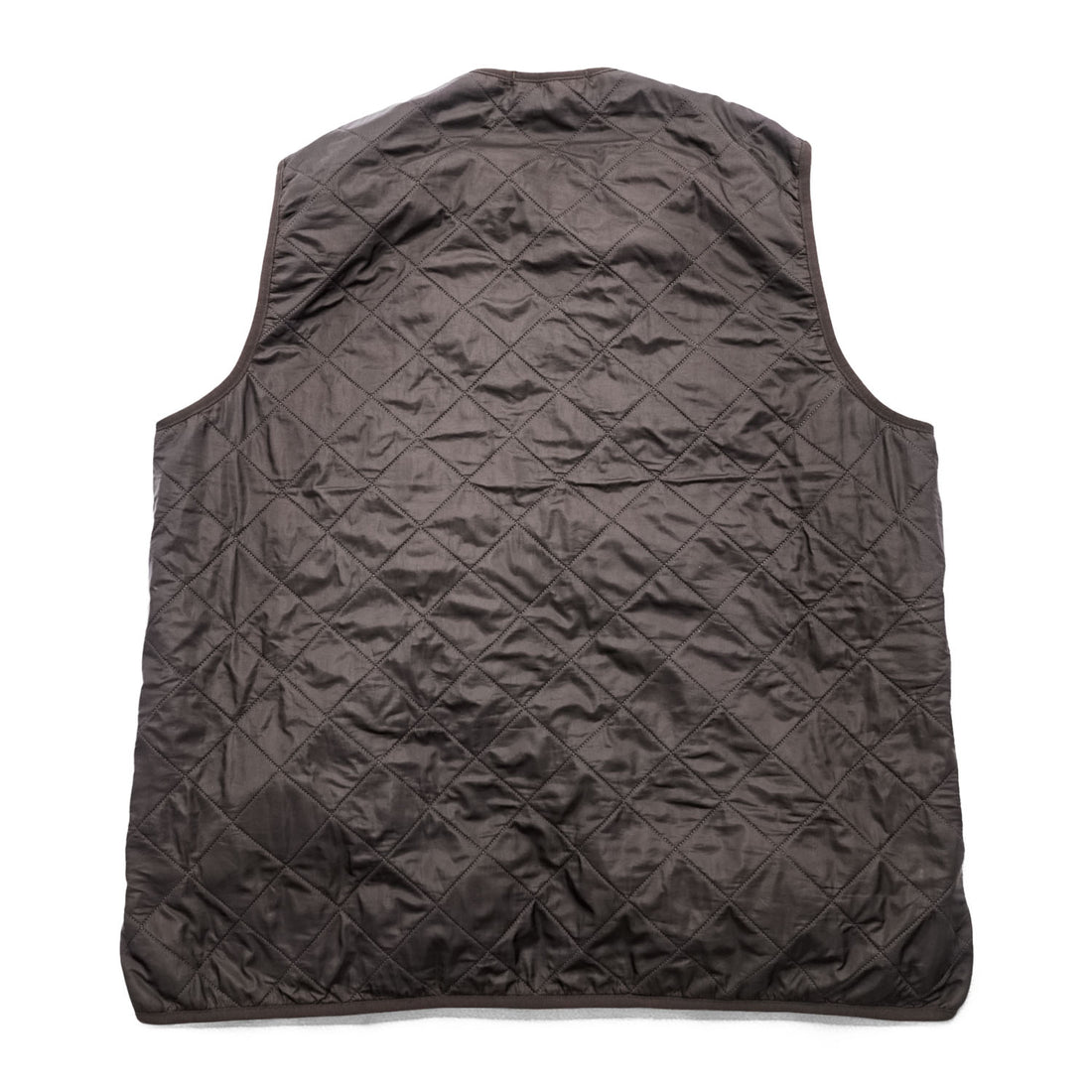 Barbour リバーシブル キルティングベスト フリースライナー XL ブラウン ナイロン MLI0002