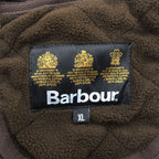 Barbour リバーシブル キルティングベスト フリースライナー XL ブラウン ナイロン MLI0002