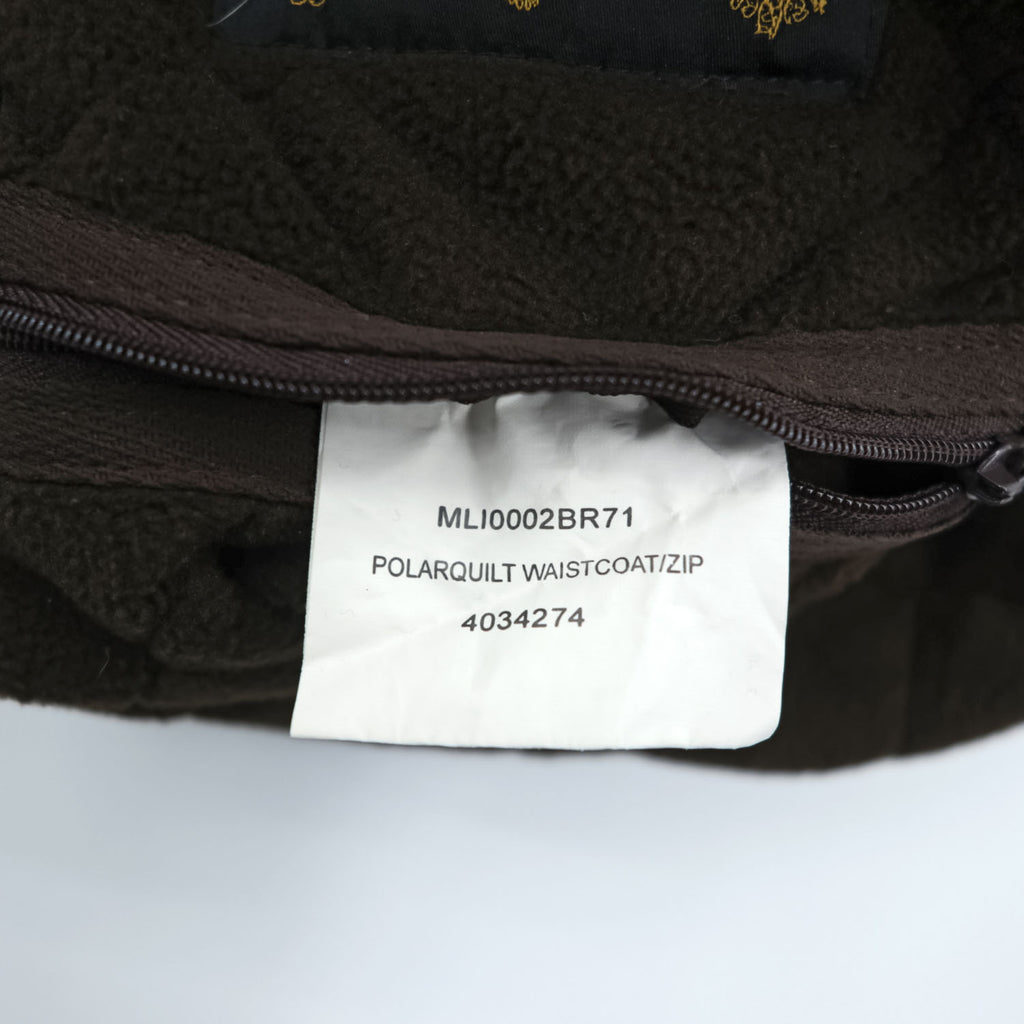 Barbour リバーシブル キルティングベスト フリースライナー XL ブラウン ナイロン MLI0002