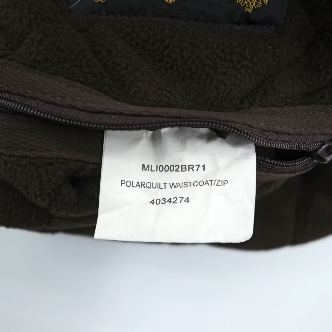 Barbour リバーシブル キルティングベスト フリースライナー XL ブラウン ナイロン MLI0002