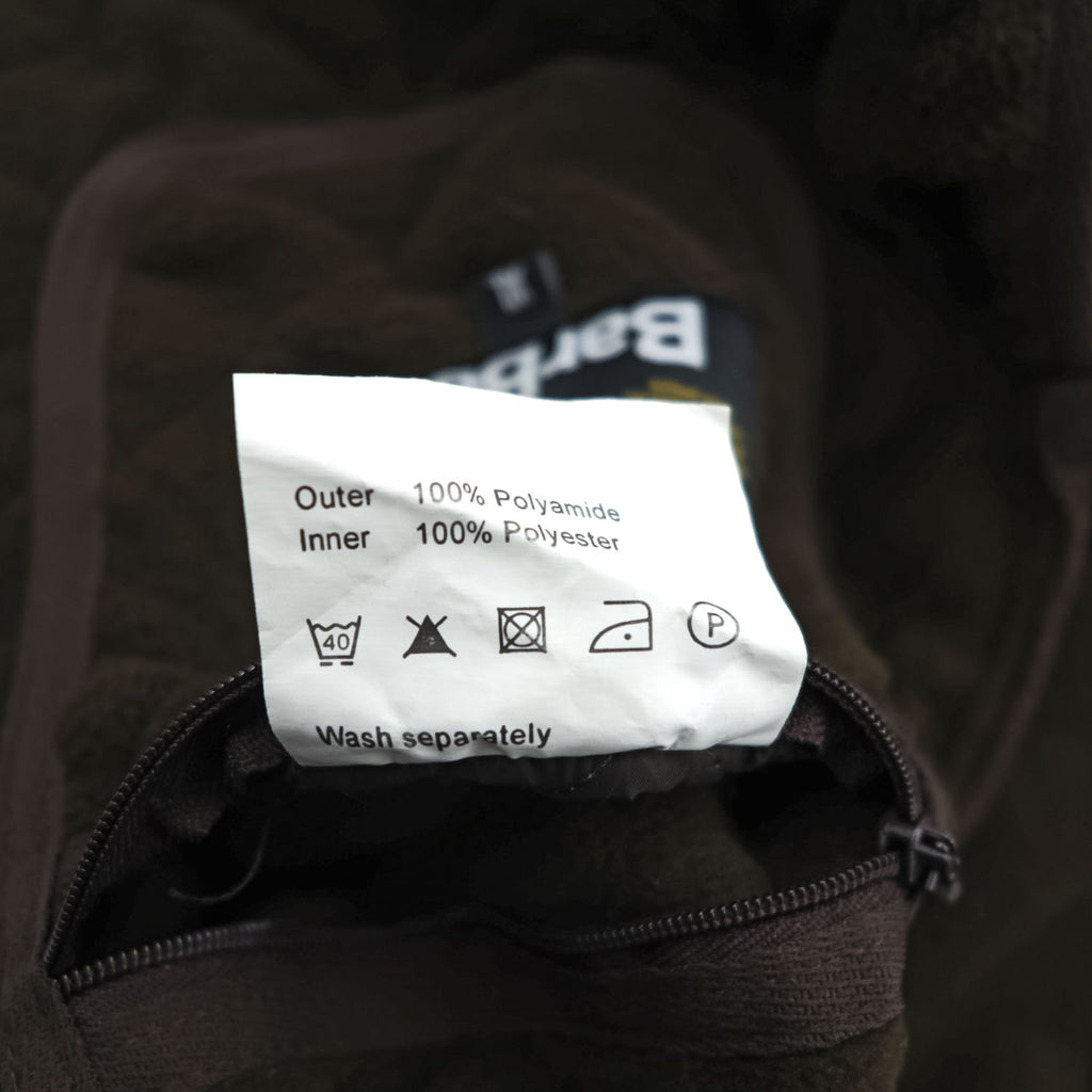 Barbour リバーシブル キルティングベスト フリースライナー XL ブラウン ナイロン MLI0002