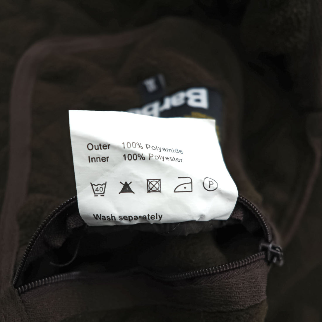 Barbour リバーシブル キルティングベスト フリースライナー XL ブラウン ナイロン MLI0002