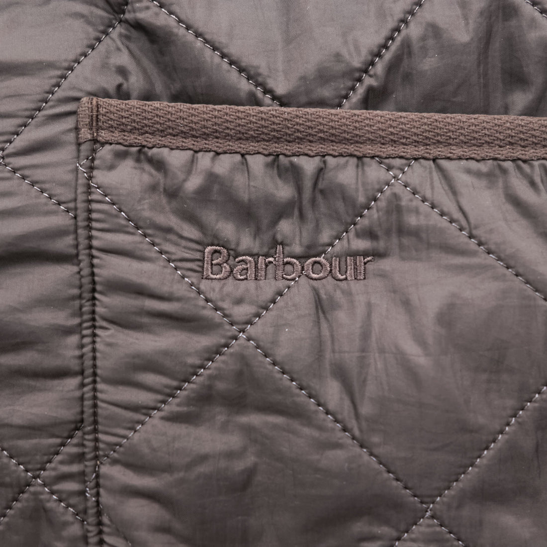 Barbour リバーシブル キルティングベスト フリースライナー XL ブラウン ナイロン MLI0002