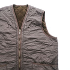 Barbour リバーシブル キルティングベスト フリースライナー XL ブラウン ナイロン MLI0002
