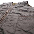 Barbour リバーシブル キルティングベスト フリースライナー XL ブラウン ナイロン MLI0002