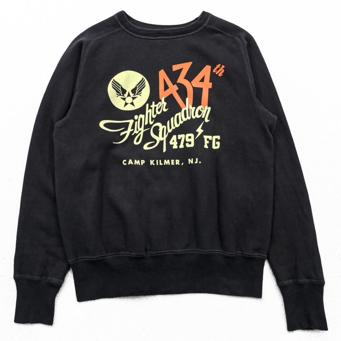 BUZZ RICKSON'S 日本製 US AIR FORCE スウェット トレーナー M ブラック 434th Fighter Squadron