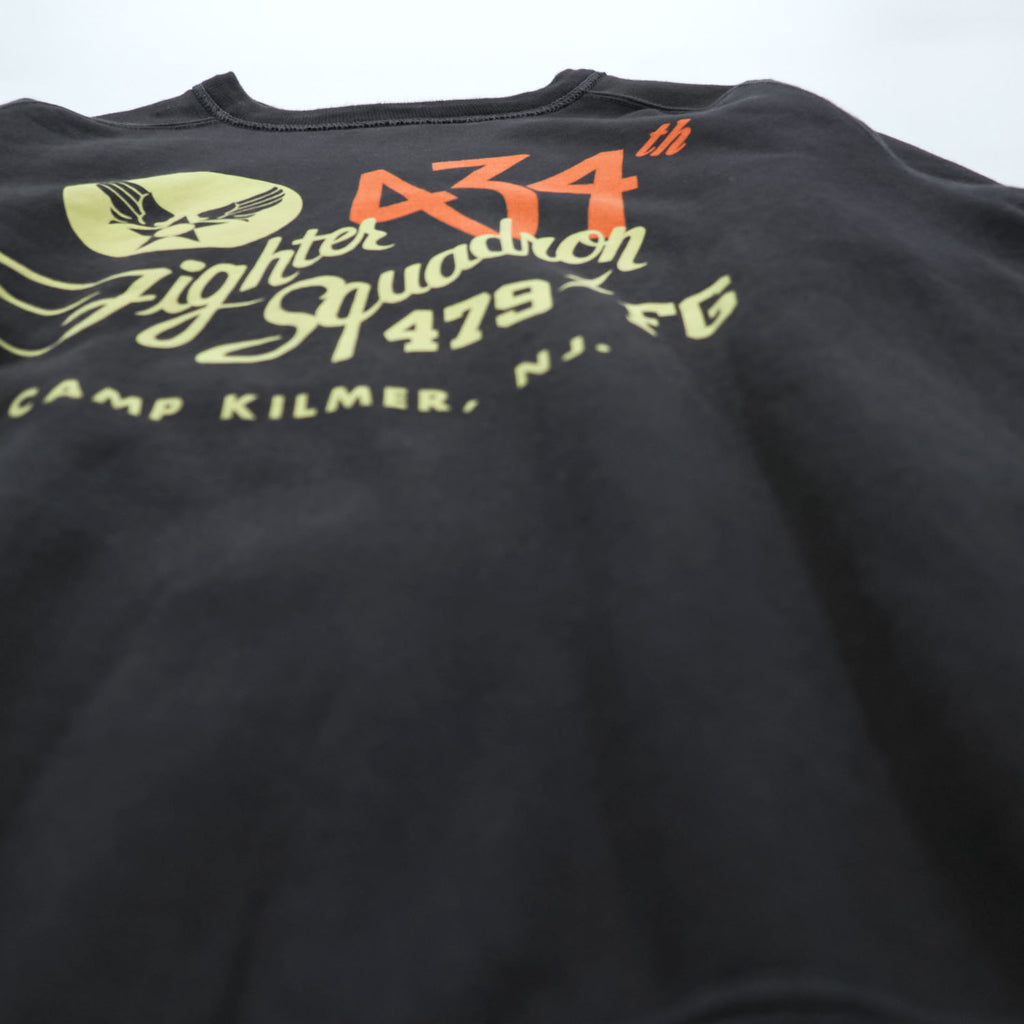 BUZZ RICKSON'S US AIR FORCE 434th Fighter Squadron Sweatshirt Black M Made in Japan