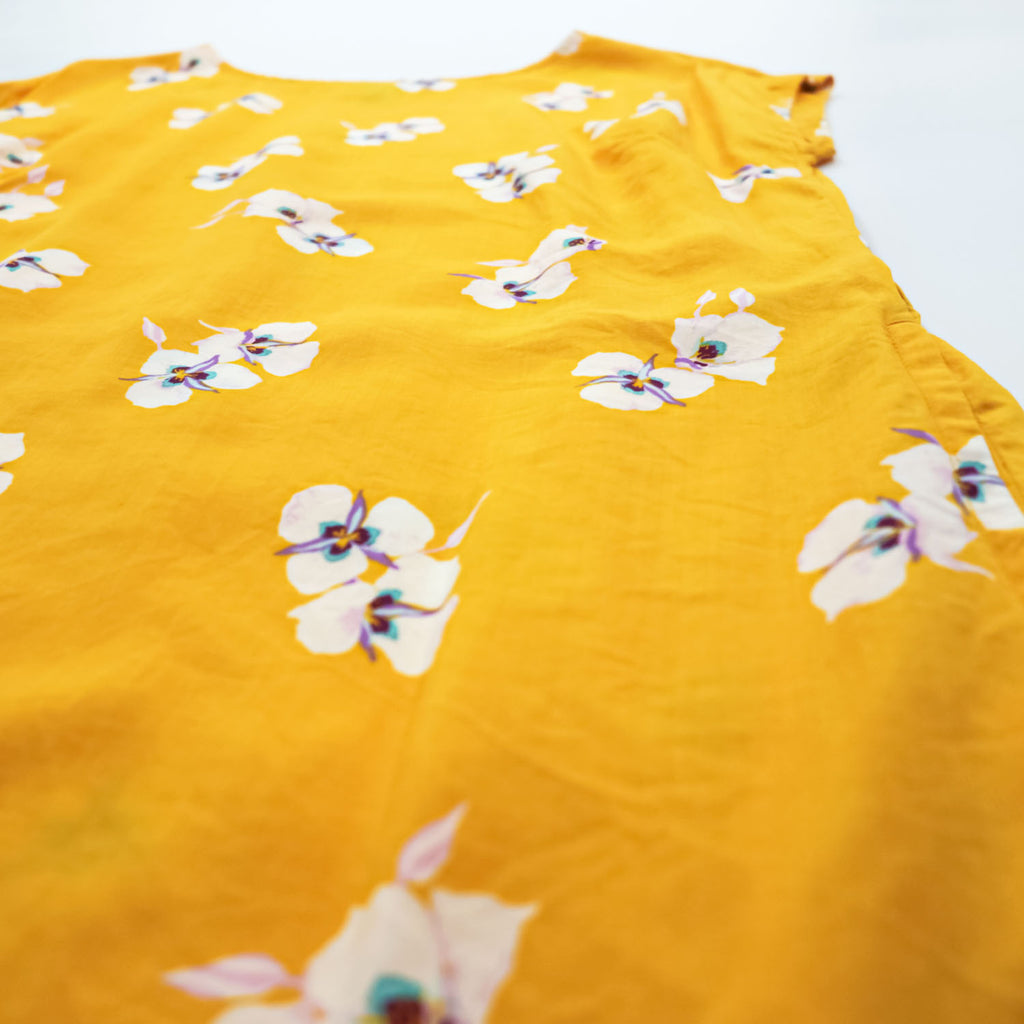 Patagonia June Lake Dress, Size M, Orange, Floral Pattern, 58390