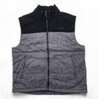 THE NORTH FACE ウールブレンド 中綿 ダウンベスト XL グレー ブラック ドローコード バイカラー A9U7