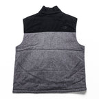 THE NORTH FACE ウールブレンド 中綿 ダウンベスト XL グレー ブラック ドローコード バイカラー A9U7