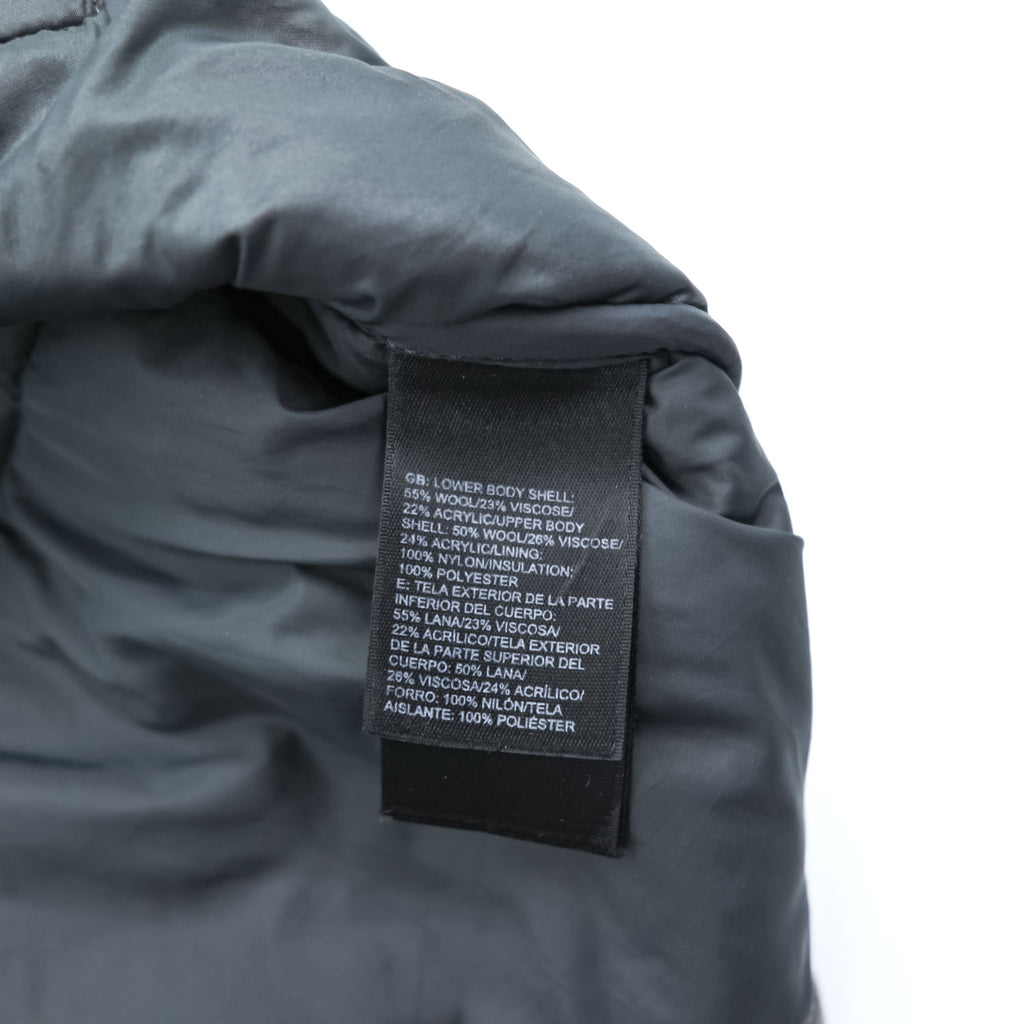 THE NORTH FACE ウールブレンド 中綿 ダウンベスト XL グレー ブラック ドローコード バイカラー A9U7
