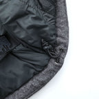 THE NORTH FACE ウールブレンド 中綿 ダウンベスト XL グレー ブラック ドローコード バイカラー A9U7