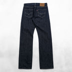 Levi Strauss 501 Rigid Denim Pants Jeans M Indigo Blue Big E Button Fly Leather Patch Bulgaria Made 00501-0162
