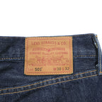 Levi Strauss 501 Rigid Denim Pants Jeans M Indigo Blue Big E Button Fly Leather Patch Bulgaria Made 00501-0162