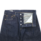 Levi Strauss 501 Rigid Denim Pants Jeans M Indigo Blue Big E Button Fly Leather Patch Bulgaria Made 00501-0162
