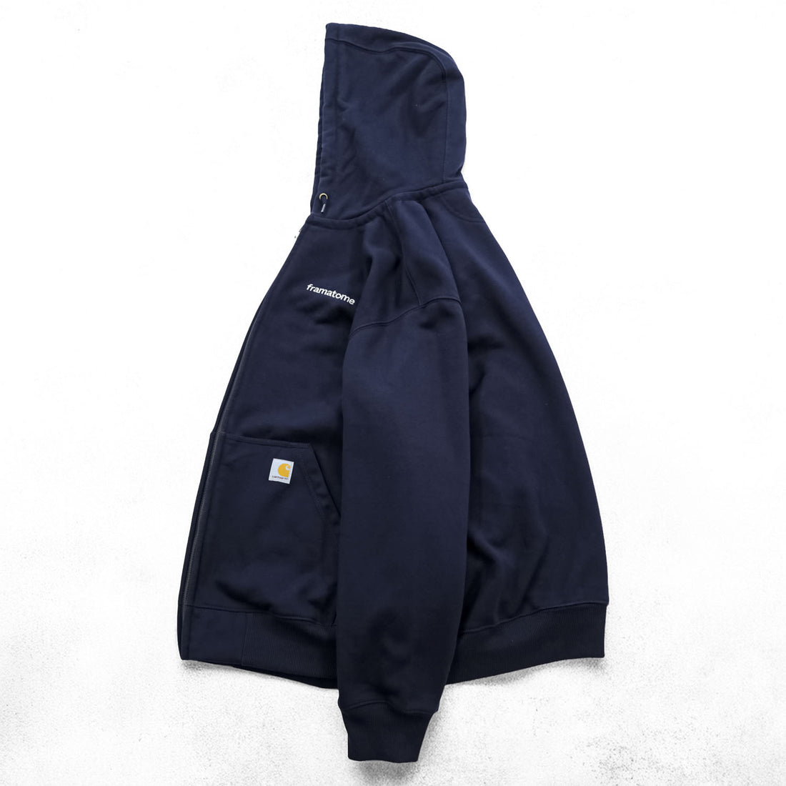 Carhartt Zip Up Hoodie,  Loose Fit Size XL, Navy, Rain Defender TS0614