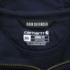 Carhartt Zip Up Hoodie,  Loose Fit Size XL, Navy, Rain Defender TS0614