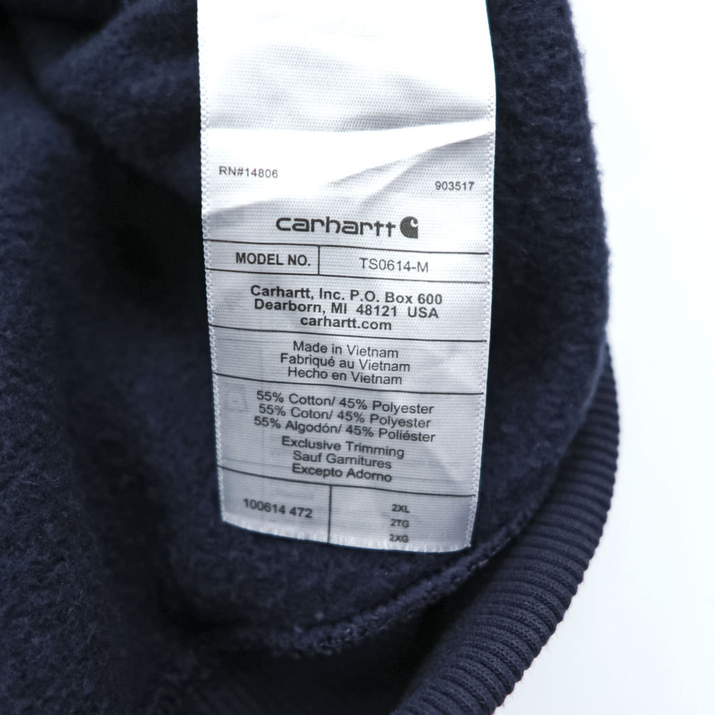 Carhartt Zip Up Hoodie,  Loose Fit Size XL, Navy, Rain Defender TS0614