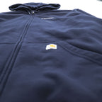 Carhartt Zip Up Hoodie,  Loose Fit Size XL, Navy, Rain Defender TS0614