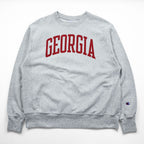 Champion Reverse Weave Sweatshirt, Size XL, Grey, GEORGIA College Arch Logo, Blue Tag, Reissue