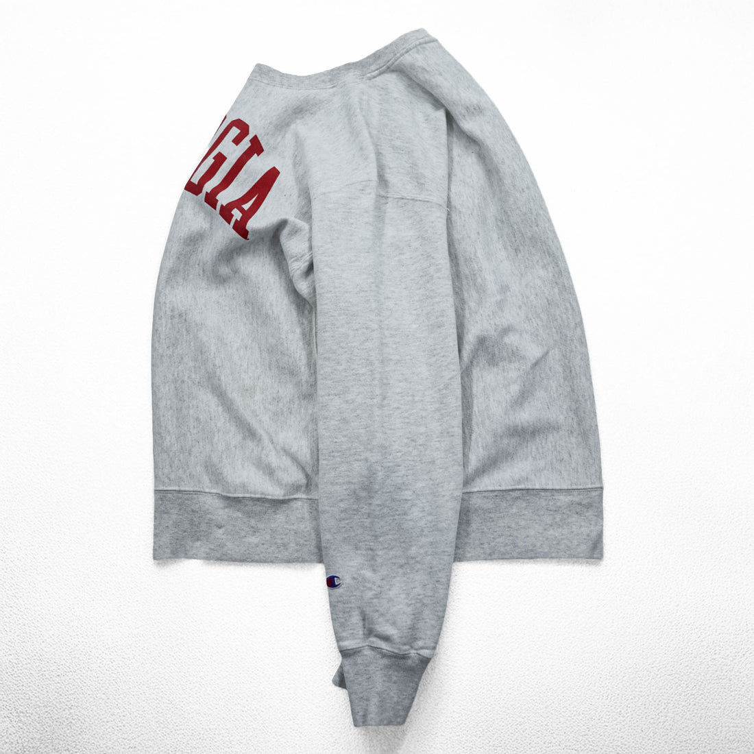 Champion Reverse Weave Sweatshirt, Size XL, Grey, GEORGIA College Arch Logo, Blue Tag, Reissue