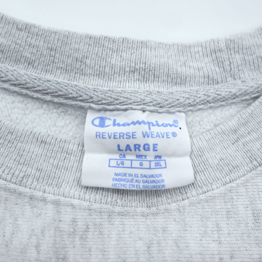 Champion Reverse Weave Sweatshirt, Size XL, Grey, GEORGIA College Arch Logo, Blue Tag, Reissue