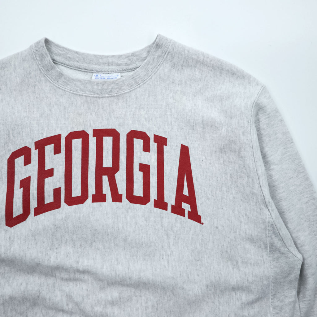 Champion Reverse Weave Sweatshirt, Size XL, Grey, GEORGIA College Arch Logo, Blue Tag, Reissue