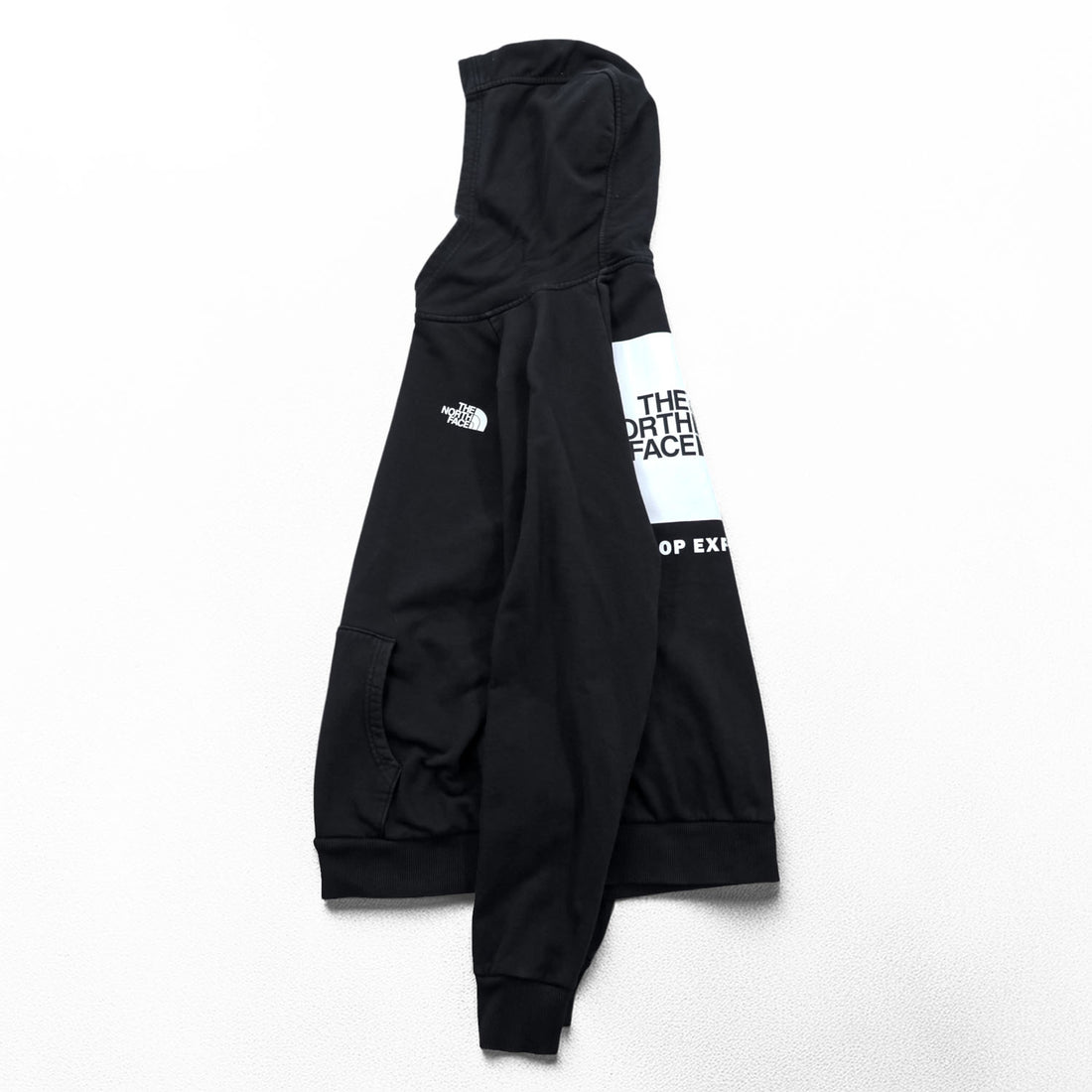 THE NORTH FACE Hoodie L Black RAGLAN RED BOX HOODIE Back Logo US Standard T92ZWU