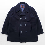 McGregor 80s Vintage Japan Made Melton Wool Peacoat Navy Double Breasted Short Coat Made in Japan Size L