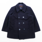 McGregor 80s Vintage Japan Made Melton Wool Peacoat Navy Double Breasted Short Coat Made in Japan Size L