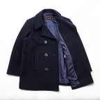 McGregor 80s Vintage Japan Made Melton Wool Peacoat Navy Double Breasted Short Coat Made in Japan Size L