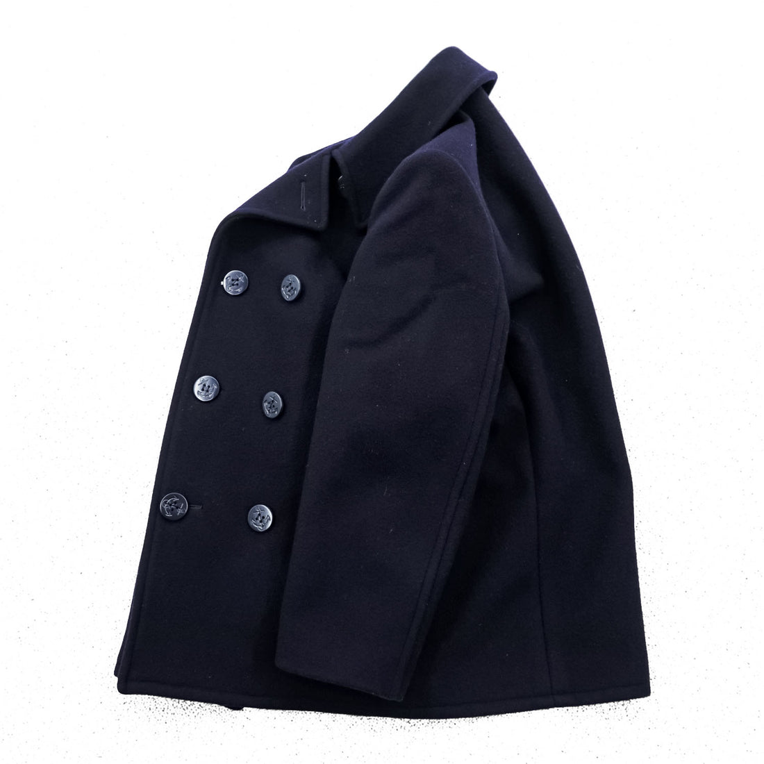 McGregor 80s Vintage Japan Made Melton Wool Peacoat Navy Double Breasted Short Coat Made in Japan Size L