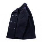 McGregor 80s Vintage Japan Made Melton Wool Peacoat Navy Double Breasted Short Coat Made in Japan Size L