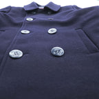 McGregor 80s Vintage Japan Made Melton Wool Peacoat Navy Double Breasted Short Coat Made in Japan Size L