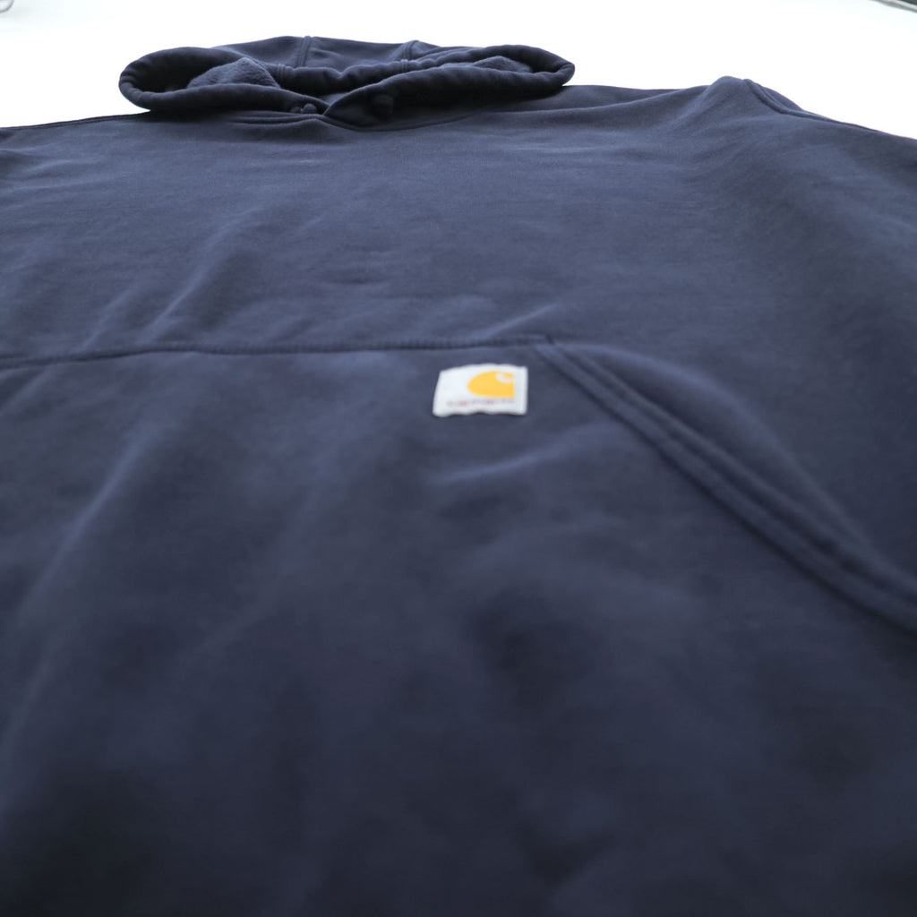 Carhartt Loose Fit Hoodie, Size 2XL, Navy, Sleeve Print, TS0288