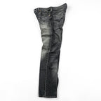 Levi Strauss 501 Denim Pants Jeans, Size M, Gray, Leather Patch, Button Fly, 00501 2144