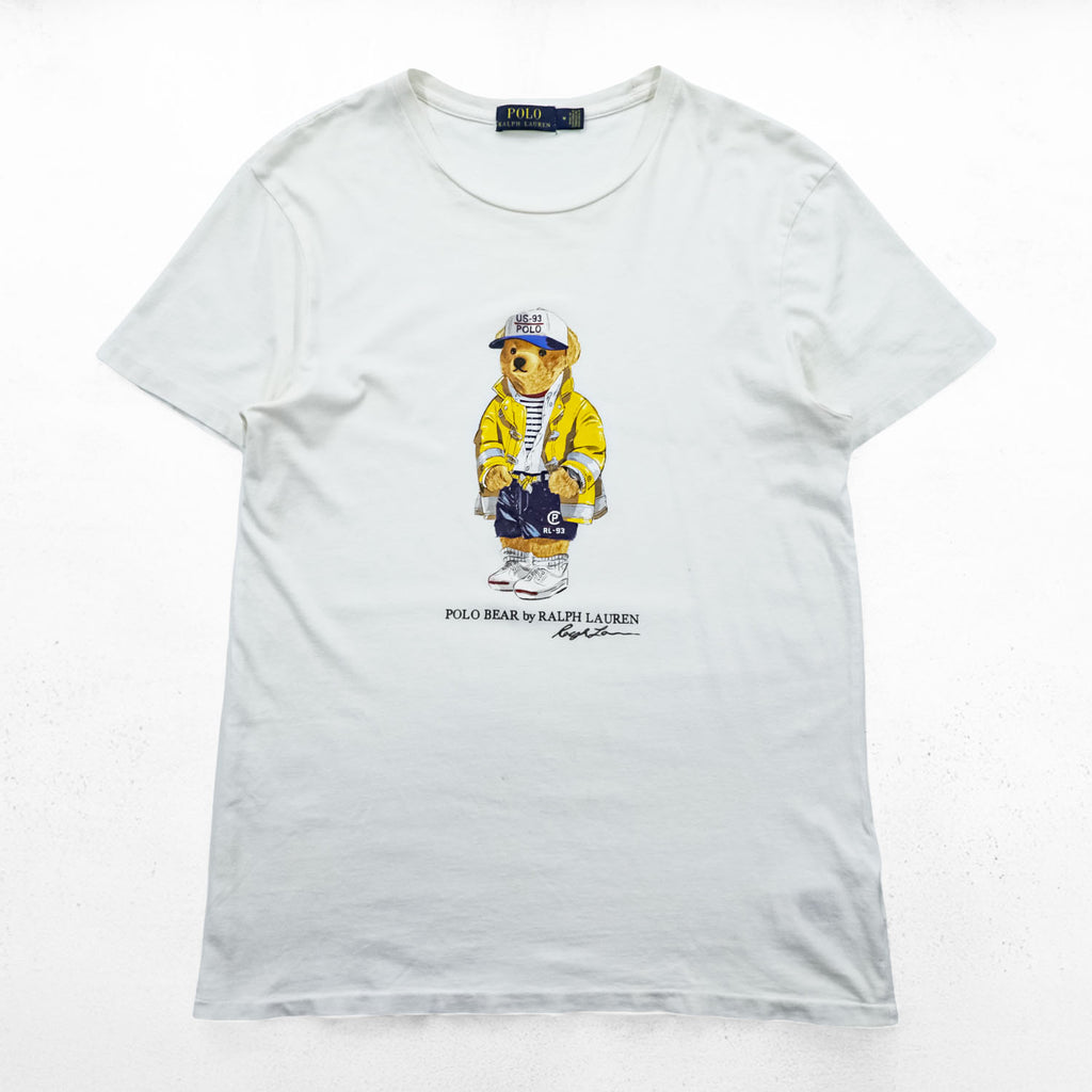 Polo Ralph Lauren ポロベア プリント Tシャツ M ホワイト コットン