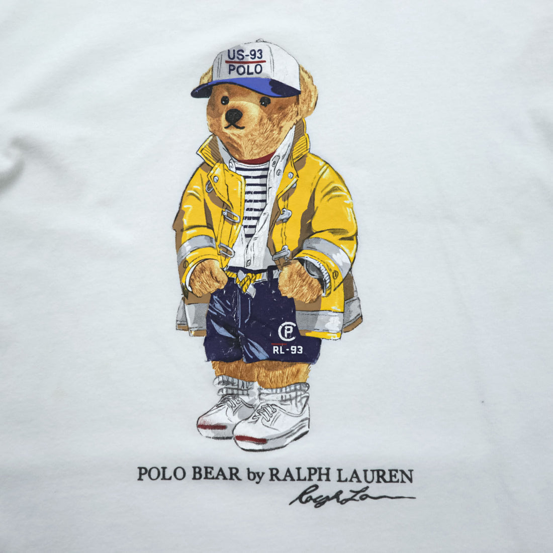 Polo Ralph Lauren ポロベア プリント Tシャツ M ホワイト コットン