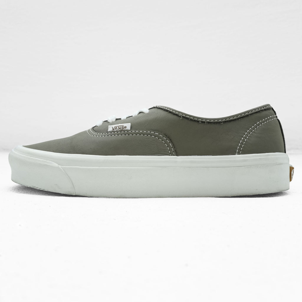 VANS オーセンティック AUTHENTIC E LTR ローカットスニーカー 27cm グレー シボ革