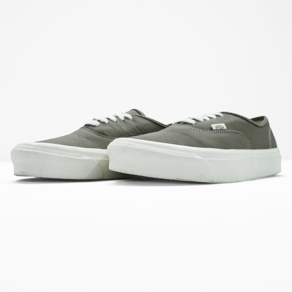 VANS オーセンティック AUTHENTIC E LTR ローカットスニーカー 27cm グレー シボ革