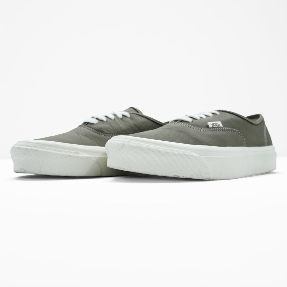VANS オーセンティック AUTHENTIC E LTR ローカットスニーカー 27cm グレー シボ革
