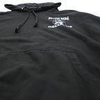 UK-Made Vintage DEATH ROW RECORDS Hip Hop Label Hoodie, Size L, Black, UK Made, Double-Sided Print