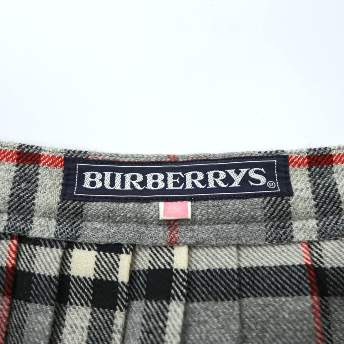 BURBERRY 日本製 90年代 ヴィンテージ ラップ プリーツ スカート M グレー ノバチェック