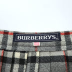 BURBERRY 日本製 90年代 ヴィンテージ ラップ プリーツ スカート M グレー ノバチェック