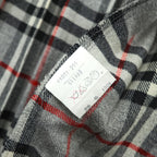 BURBERRY 日本製 90年代 ヴィンテージ ラップ プリーツ スカート M グレー ノバチェック